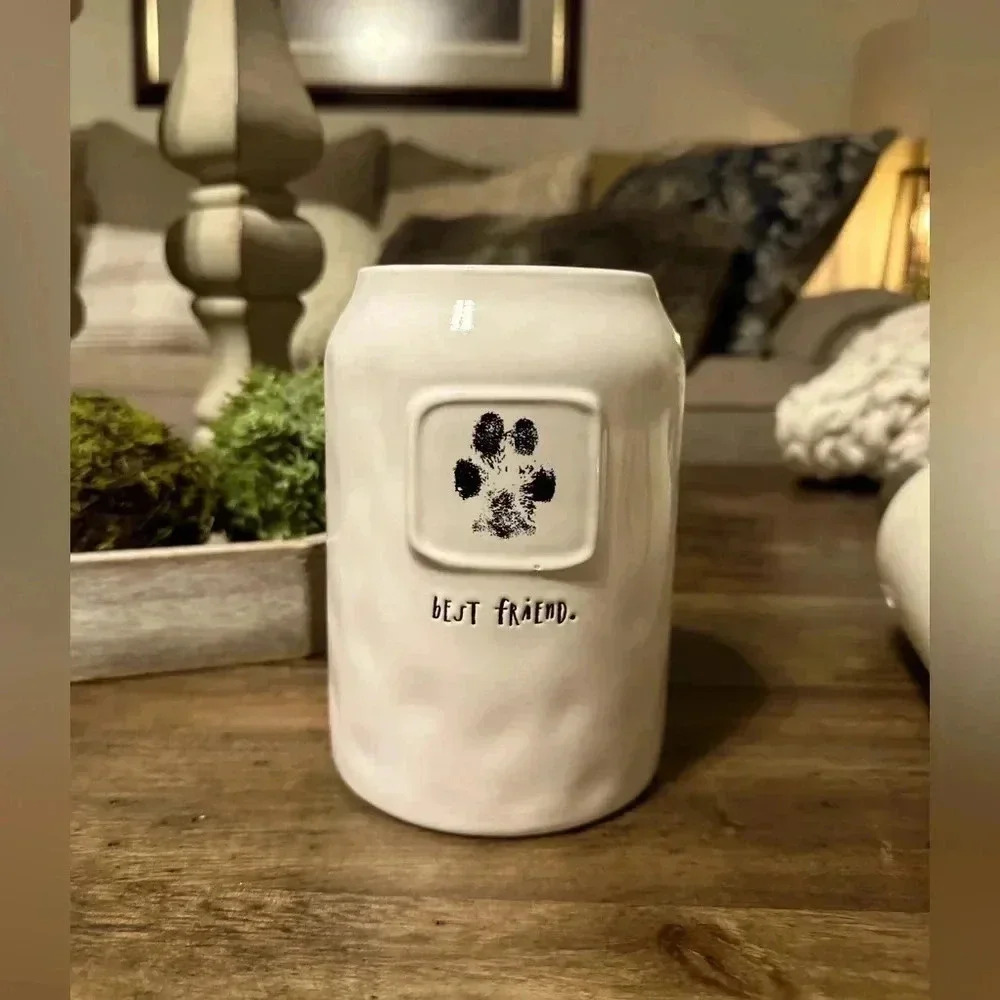 [Sale] Rae Dunn Best Friend Paw Print Dog Pets Treats Canister Storage Jar